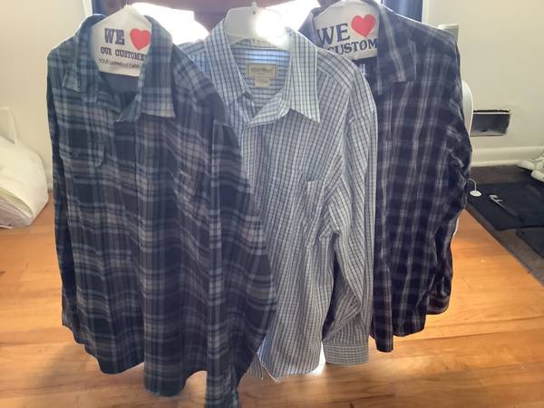 Eddie Bower mens dress shirts. Lot of 3. Size Large. 1