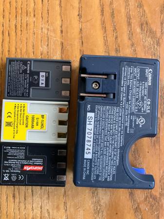 Canon camera batteries and charger 1