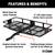 60" X 24" BLACK STEEL BASKET CARGO CARRIER (FOLDING 2" SHANK, 500 LBS.) 2 thumbnail