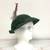 Vintage Green Wool Felt and Feather Ladies Hat 2 thumbnail
