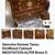 3 Piece Set - Butterfly Burl Wood and Gold Armoire Chest Dresser Set w Elmwood A 4 thumbnail