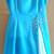 Turquoise Blue Beaded GOWN Prom  Wedding FORMAL Dress Sz 3 4 XS 1 thumbnail