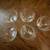 VINTAGE GLASS - 5 DESSERT GLASSES, SERVING BOWLS, CURVED CENTERPIECE 3 thumbnail