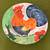 Large 18” Platter/Pasta Dish Rooster Design Hand Painted Made in Italy 1 thumbnail