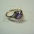 10K gold Amethyst Ring Heart shaped VG condition 5.25 size 2 thumbnail