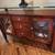 **SERVER BUFFET SIDEBOARD SOLID WOOD 3 DRAW 2 DOOR GLASS TOP** 9 thumbnail