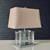Vintage Etched Glass & Lucite Table Lamp by Fredrick Ramond, c.1980’s 2 thumbnail