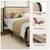 Queen Size Platform Bed Frame, Upholstered Bed with Fabric Curved Headboard & Fo 6 thumbnail