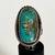 Vintage Native American Turquoise Sterling Silver Ring Size 6 1/2 4 thumbnail