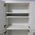 Ikea BESTA glossy white shelf unit storage cabinet with frosted glass 4 thumbnail