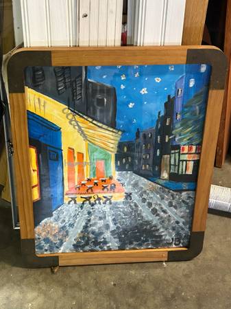 Art piece in a cool frame of wood and metal (18x22 1/2") 1