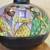 Beautiful colorfully hand painted 16" tall brass pitcher pot vessel 6 thumbnail