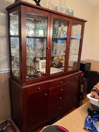 Lovely dining room cabinet and hitch looking to get rid of asap. 1