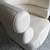 Modern white leather Bibendum chair 3 thumbnail