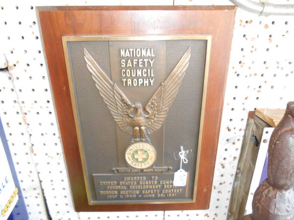Rubber co. 1941 award sign 1