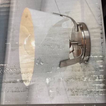 allen + roth May 9.5-in Brushed Nickel Flush Mount Light WHITE 1