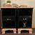 Rustic jet black night stands- matching pair 1 thumbnail