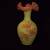 Vintage Fenton Burmese Satin Vase Hand Painted Roses Signed Uranium 11 thumbnail