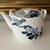 Vintage Japanese Teapot White with Blue Flowers Strainer Bamboo Handle 6 thumbnail