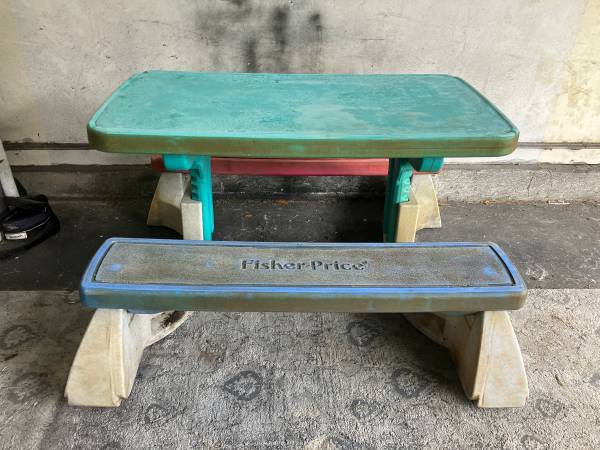 Kids Plastic Picnic Table (10-12) 1
