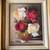Antique Still Life Roses Oil painting canvas Expensive Frame Hoskins 1 thumbnail