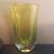 Thick Vintage Clear + Yellow Art Glass Vase 10" 3 thumbnail