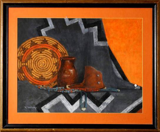 Southwestern still life pastel painting by T. Begay 1