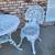 VINTAGE VICTORIAN CAST IRON PATIO SET 2 thumbnail