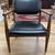 Vintage Gregson Walnut Wood Black Arm Chair. 7 thumbnail