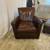 Pottery Barn Irving Swivel Genuine Leather Club Chair Reddish Brown 19 thumbnail