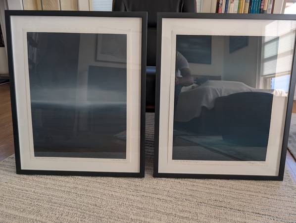 Two Framed Atmospheric Seascapes (20.75"w by 25"h) 1
