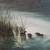 Vintage Landscape Painting - Ducks on a Lake by Angelo Del Lago 3 thumbnail