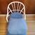 Vintage McGuire Twisted Bamboo and Rattan Chaise Lounge Powder Blue 7 thumbnail