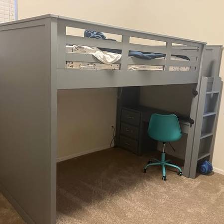Pottery Barn Kids Loft Bed with Desk 1
