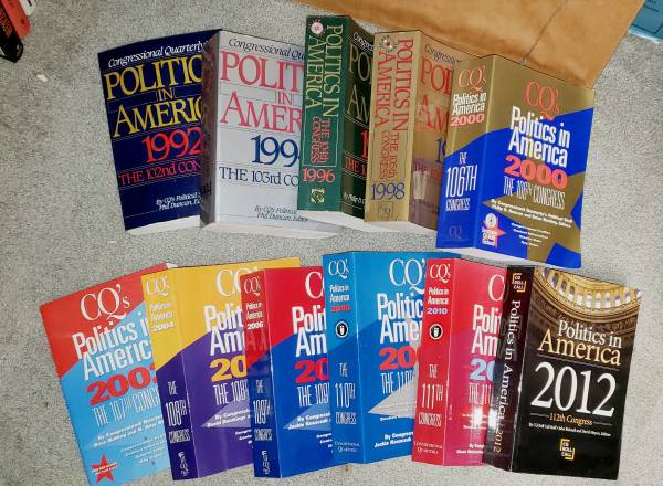 CQ's "Politics in America" almanacs for 1992-2012 (11 volumes) 1