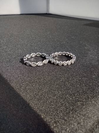 Pair of Sterling Silver Stacking Rings Size 7.5 - $40 (Seattle)63471257534851124