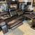 Luxurious Hand-Stitched Leather Reclining Sofa – Like New Condition 1 thumbnail