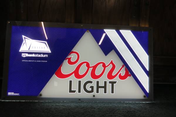 Coors Light Vikings Stadium LED Sign 16.5'' x 31.5'' 1