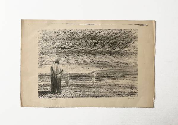 1948 "EVENING" Etching By Galaher, Signed and Titled 20" x 13" 1