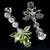 Breath Taking Big Rare AAA Rich GREEN PERIDOT/WHITE SAPPHIRE 5 thumbnail