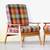 2 Walnut Mid-Century Modern Arm Chairs - $400 3 thumbnail