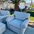 Silver Ethan Allen Armchairs And Ottoman 12 thumbnail
