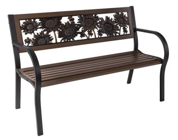 Painted Sky Sunflower Bench – Artist‑Designed, Like Ne 1