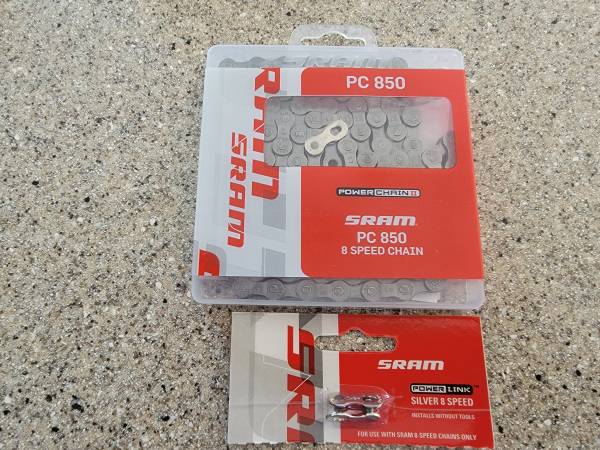 SRAM PC-850 8-Speed Chain, new plus one extra power link. 1