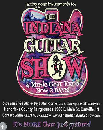 The Indiana Guitar Show is the 27/28th. Dealer spaces available!! 1