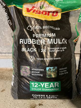 3  bags rubber mulch 1
