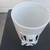 Never Used: White Ceramic Trash Can With A Cat On Front - (Hend.) 4 thumbnail