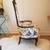 BEAUTIFUL ANTIQUE CHAIR / VERY UNIQUE / PROFESSIONALLY UPHOLSTERED 4 thumbnail