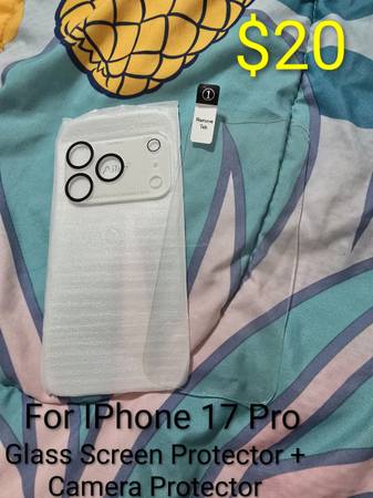 Glass Screen Protector + Camera Protector For iPhone 17 Pro
All $20 Cash Firm 
3 1