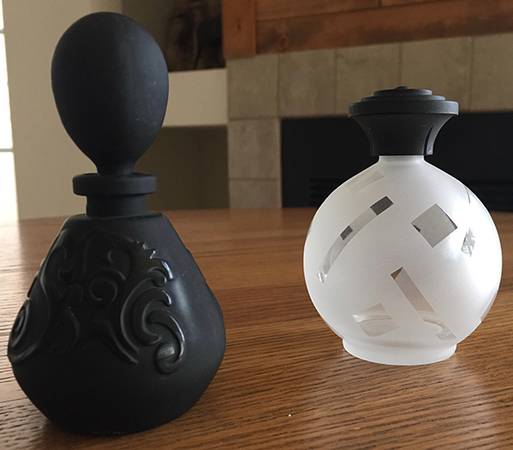 PERFUME BOTTLES - 2 Contemporary-style Bottles 1